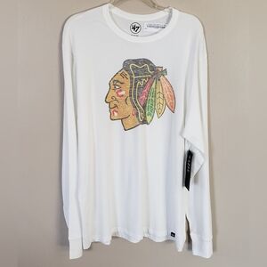 NWT Chicago Blackhawks Premier '47 Franklin Long Sleeve Tee Size XL